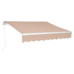 Karl Home | 12 Ft. X 10 Ft. Brown Polyester Cover Retractable Patio Awning 9 Karl Home | 12 Ft. X 10 Ft. Brown Polyester Cover Retractable Patio Awning -Karl Home Shop GUEST 53eefbb8 ab32 41a4 a8ba fafb3b94385f