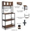 Karl Home 5-Tier Kitchen Bakers Rack With 10 S Hooks And 3 Cubes Rustic Brown -Karl Home Shop GUEST 55af7430 dda4 4e43 baef bac7c0520ffb