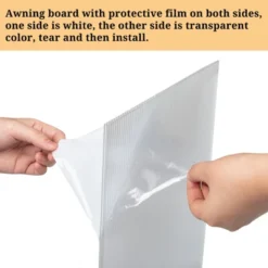 Karl Home | 77 In. W X 9.8 In. D Brown Polycarbonate Cover Awning