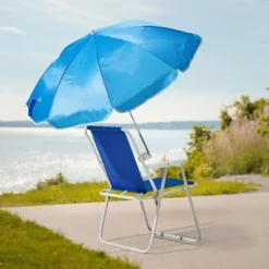 Karl Home Blue Metal Folding Beach Chair(Set Of 1) -Karl Home Shop GUEST 591fba8a a8d0 4dd8 a352 37becc1e82d1