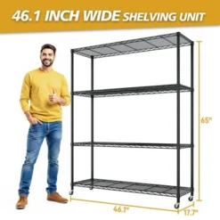 Heavy Duty Storage Adjustable Metal Shelves Wire Shelving Unit With Wheels 1200LBS NSF 12 Heavy Duty Storage Adjustable Metal Shelves Wire Shelving Unit With Wheels 1200LBS NSF -Karl Home Shop GUEST 5ace6d7d 2495 40cc 8ffd 683a5422b5de