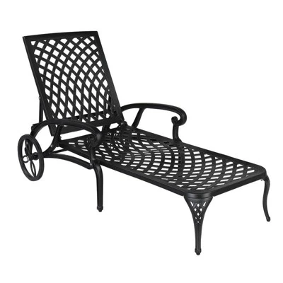 Karl Home |Black Outdoor Aluminum Chaise Lounge 12 Karl Home |Black Outdoor Aluminum Chaise Lounge - Image 10