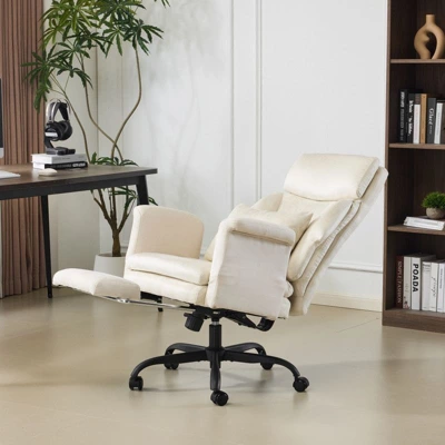 Karl Home | 29.53 Inch High Back With Footrest Reclining Swivel Office Chair With Adjustable Arms 3 Karl Home | 29.53 Inch High Back With Footrest Reclining Swivel Office Chair With Adjustable Arms