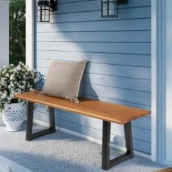 Karl Home | Patio Poplar Wooden Bench -Karl Home Shop GUEST 5d2b147f 07b6 409e 854c c0d33baf4257