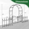 Karl Home 7.2 FT Outdoor Metal Arbor With Gate And Fence 1 Karl Home 7.2 FT Outdoor Metal Arbor With Gate And Fence -Karl Home Shop GUEST 5ec8e892 9cc0 43ca b7d2 f7645d9c650c