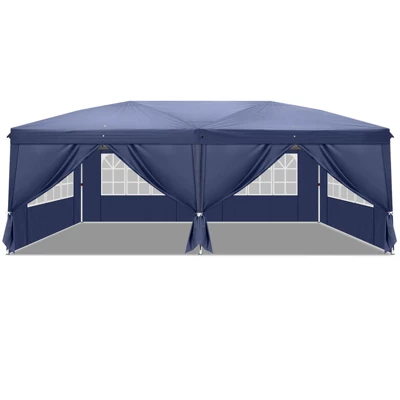 Karl Home | 10 Ft. X 20 Ft. Blue Iron-framed Fabric-clothed Party Tent 8 Karl Home | 10 Ft. X 20 Ft. Blue Iron-framed Fabric-clothed Party Tent - Image 6
