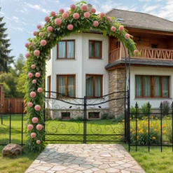 Karl Home 7.2 FT Outdoor Metal Arbor With Gate And Fence -Karl Home Shop GUEST 61a643a4 fa9c 4fea b9aa 357c063708ca