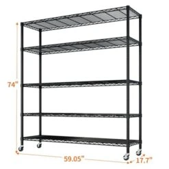 Karl Home Heavy Duty Storage Adjustable Metal Shelves Wire Shelving Unit With Wheels 1200LBS NSF -Karl Home Shop GUEST 629d5b44 3e56 4933 b8ee 0070bc635125