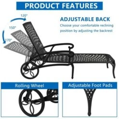 Karl Home |Black Outdoor Aluminum Chaise Lounge 14 Karl Home |Black Outdoor Aluminum Chaise Lounge -Karl Home Shop GUEST 65b90dc2 d3bf 46fd 9c34 c5666c1fb171