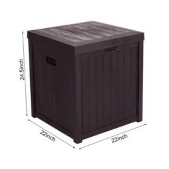 Karl Home 51 Gal Brown Plastic Storage Deck Box