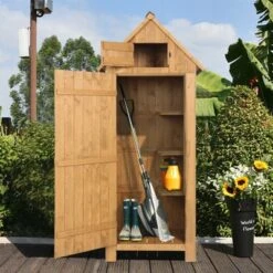Karl Home 70'' H Yellow Solid Wood Outdoor Storage Shed -Karl Home Shop GUEST 66ac0291 5e76 44c1 a070 d70db0731d03