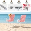 Karl Home Patio Metal Beach Chair(Set Of 2)