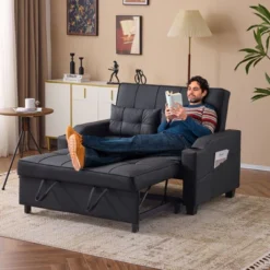 Karl Home |Tufted Upholstered Cat's ClaWide Leather Sleeper Sofa Bed -Karl Home Shop GUEST 67a74a6a 71a1 40fd bcba cf61f33060c4