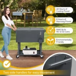 Karl Home 80 QT Dary Gray Patio Cooler Cart -Karl Home Shop GUEST 67de6ec8 0f1e 42dc b662 e227ffb37fa4