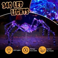 Karl Home 3ft Halloween Lighted Spider With 340 Lights Outdoor Decoration -Karl Home Shop GUEST 680e0bdf 3408 4519 8b4e 614d188d7e7e