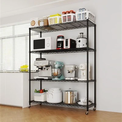 Heavy Duty Storage Adjustable Metal Shelves Wire Shelving Unit With Wheels 1200LBS NSF 8 Heavy Duty Storage Adjustable Metal Shelves Wire Shelving Unit With Wheels 1200LBS NSF - Image 6
