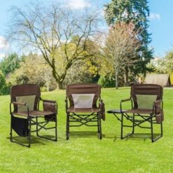 Karl Home Brown Metal Folding Beach Chair(Set Of 2) -Karl Home Shop GUEST 70ae44a4 7cbd 47f5 8650 2cc1d8af6b4b 1