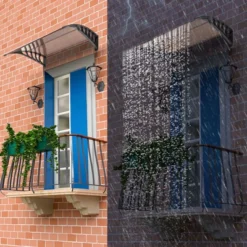 Karl Home | Winado 39.8 In. W X 9.8 In. D Brown Cover Retractable Window Awning -Karl Home Shop GUEST 71f0ed10 1d2f 43c2 bff1 db81e49eedf2