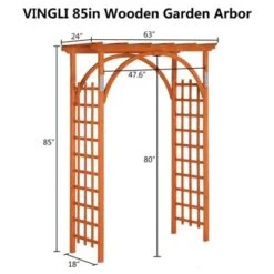 Karl Home 62.99'' W X 23.62'' D Teak Outdoor Solid Wood Arbor