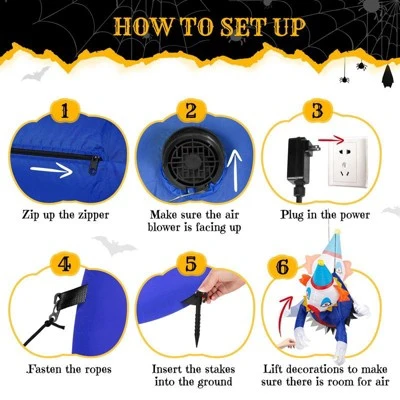 Karl Home 3.3 FT Halloween Inflatable Clown Broke Out From Window Outdoor Decorations 8 Karl Home 3.3 FT Halloween Inflatable Clown Broke Out From Window Outdoor Decorations - Image 6