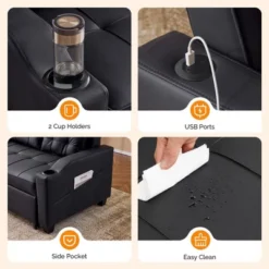 Karl Home |Tufted Upholstered Cat's ClaWide Leather Sleeper Sofa Bed -Karl Home Shop GUEST 7b4a783a b8d7 4178 92cc 5b8ed99323e4