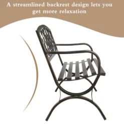 Karl Home|Ethanael Powder Coated Steel Outdoor Bench -Karl Home Shop GUEST 827c793c b753 467c 9a13 55dfea0998e8