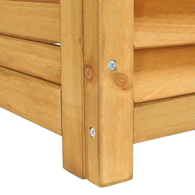 Karl Home 41 Gal Yellow Wood Storage Deck Box 5 Karl Home 41 Gal Yellow Wood Storage Deck Box - Image 3