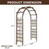 Karl Home 58.1'' W X 23.2'' D Outdoor Solid Wood Arbor -Karl Home Shop GUEST 899b96d8 3775 4ee5 87d8 bfa75608276a