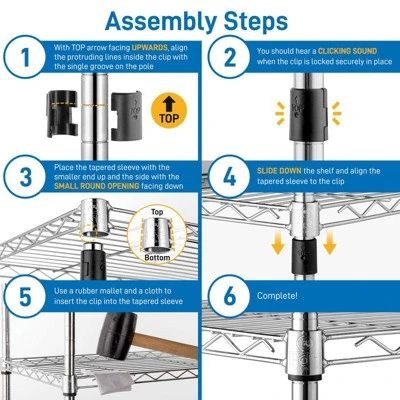 Karl Home 35.43 In.W Metal Shelving Unit With Wheels 7 Karl Home 35.43 In.W Metal Shelving Unit With Wheels - Image 5