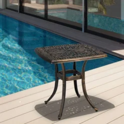 Karl Home |Square Metal Outdoor Side Table -Karl Home Shop GUEST 8f1ca61f 5e01 4d00 9712 a733a6c0e077