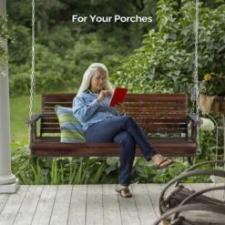 Karl Home | 5ft 3-Personn Tan Outdoor Fir Wood Hanging Porch Swing 8 Karl Home | 5ft 3-Personn Tan Outdoor Fir Wood Hanging Porch Swing -Karl Home Shop GUEST 8f49a148 ef0b 4524 9b71 44c1f30e455c