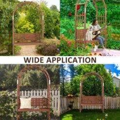 Karl Home 47.6'' W X 18.5'' D Outdoor Solid Wood Arbor With Bench -Karl Home Shop GUEST 8f93ed1a 5468 4245 877f dd7ac5bb1b73