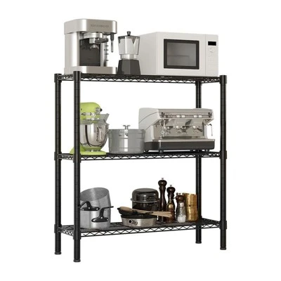 Karl Home 35.43in. W Steel Shelving Unit 2 Karl Home 35.43in. W Steel Shelving Unit