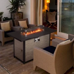 Karl Home | 43 In. W X 22.2 In. D Propane Outdoor Fire Pit With Cover -Karl Home Shop GUEST 9396581c bf5f 404a a7c3 df40ff7e372b