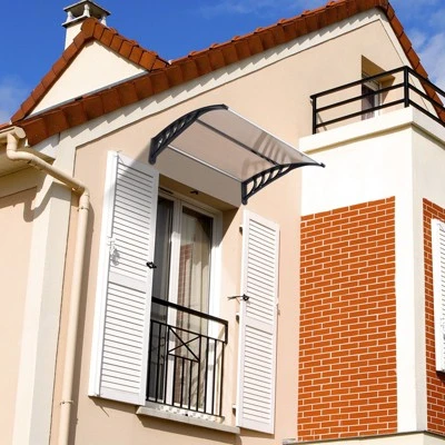 Karl Home | 39.8 In. W X 9.84 In. D Polycarbonate Cover Convex Window Awning 8 Karl Home | 39.8 In. W X 9.84 In. D Polycarbonate Cover Convex Window Awning - Image 6