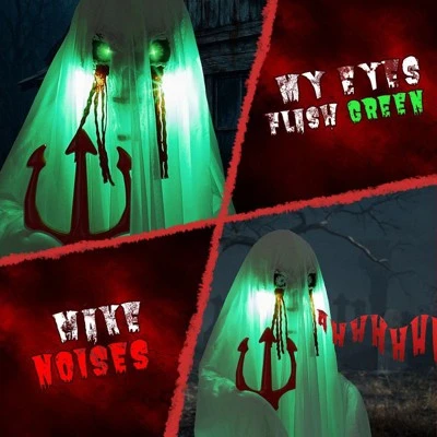 Karl Home 4.3ft Halloween Decorations Outdoor Animatronics Ghost With Trident 5 Karl Home 4.3ft Halloween Decorations Outdoor Animatronics Ghost With Trident - Image 3