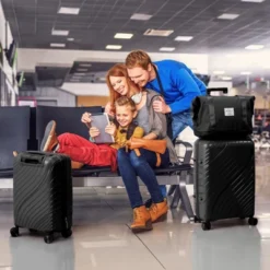 Karl Home Luggage Sets 5 Piece Hardside Hard Shell Travel Suitcases With TSA Lock Black -Karl Home Shop GUEST 95c0f2ae 22c3 492e 9579 f22aa7da36bb