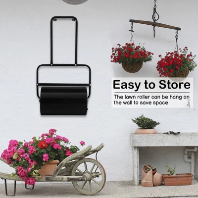 Karl Home 19 Inch Iron Black Lawn Roller 5 Karl Home 19 Inch Iron Black Lawn Roller - Image 3