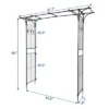 Karl Home 7FT Black Iron Garden Arbor Flat Top