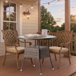 Karl Home Patio Brown Wicker Round Bar Table -Karl Home Shop GUEST 9a474ec4 1e8c 4ccf b5ad 5fdaaf052f3e