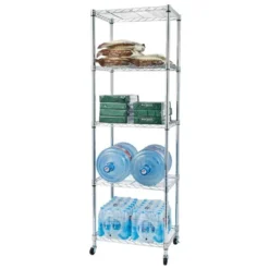 Karl Home 23.62 In.W Steel Height -Adjustable Shelving Unit With Wheels 16 Karl Home 23.62 In.W Steel Height -Adjustable Shelving Unit With Wheels -Karl Home Shop GUEST 9b3d6953 0065 461f a2ab 66d27e10836e