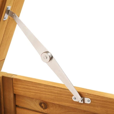 Karl Home 41 Gal Yellow Wood Storage Deck Box 4 Karl Home 41 Gal Yellow Wood Storage Deck Box - Image 2