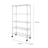 Karl Home 35.43 In.W Metal Shelving Unit With Wheels 2 Karl Home 35.43 In.W Metal Shelving Unit With Wheels -Karl Home Shop GUEST 9ea72a34 b919 4ac7 96eb 3762f3f3d223