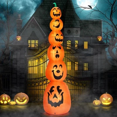 Karl Home 9FT Halloween Inflatable Stacked Pumpkins Outdoor Decoration 3 Karl Home 9FT Halloween Inflatable Stacked Pumpkins Outdoor Decoration