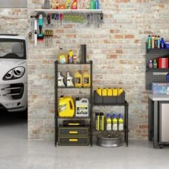 Karl Home | 59in. H X 21.25in. W X 11.42in.D 5 Layer Wire Shelving Unit