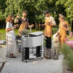 Karl Home 70QT Oval Freezer Patio Cooler Cart 14 Karl Home 70QT Oval Freezer Patio Cooler Cart -Karl Home Shop GUEST a40e344e bb06 43e0 bf26 5bd0b711c5ea