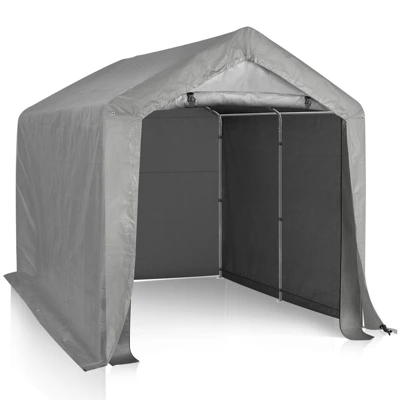 Karl Home | 8 Ft. X 8 Ft. Gray Portable Storage Shed 4 Karl Home | 8 Ft. X 8 Ft. Gray Portable Storage Shed - Image 2