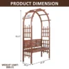 Karl Home 47.6'' W X 18.5'' D Outdoor Solid Wood Arbor With Bench