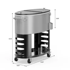 Karl Home 70QT Oval Freezer Patio Cooler Cart 12 Karl Home 70QT Oval Freezer Patio Cooler Cart -Karl Home Shop GUEST a5cd481a 8d59 425e 968a b9964177609b