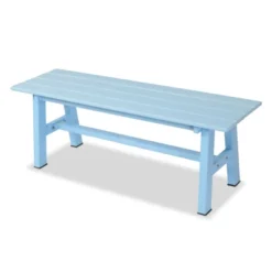 Karl Home | 47 In. HDPE Patio Bench With Metal Legs -Karl Home Shop GUEST a61f2af8 9535 4cb2 a6a5 d98332b4f283